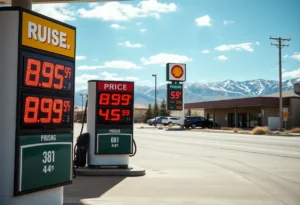 Gas station with rising prices in Colorado