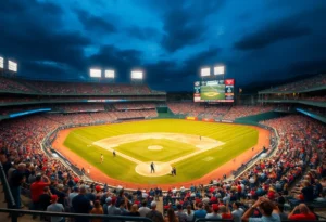 Crowd enjoying a college baseball game at High Point University