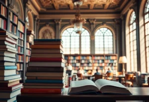 Interior view of a library showcasing books and reading areas.