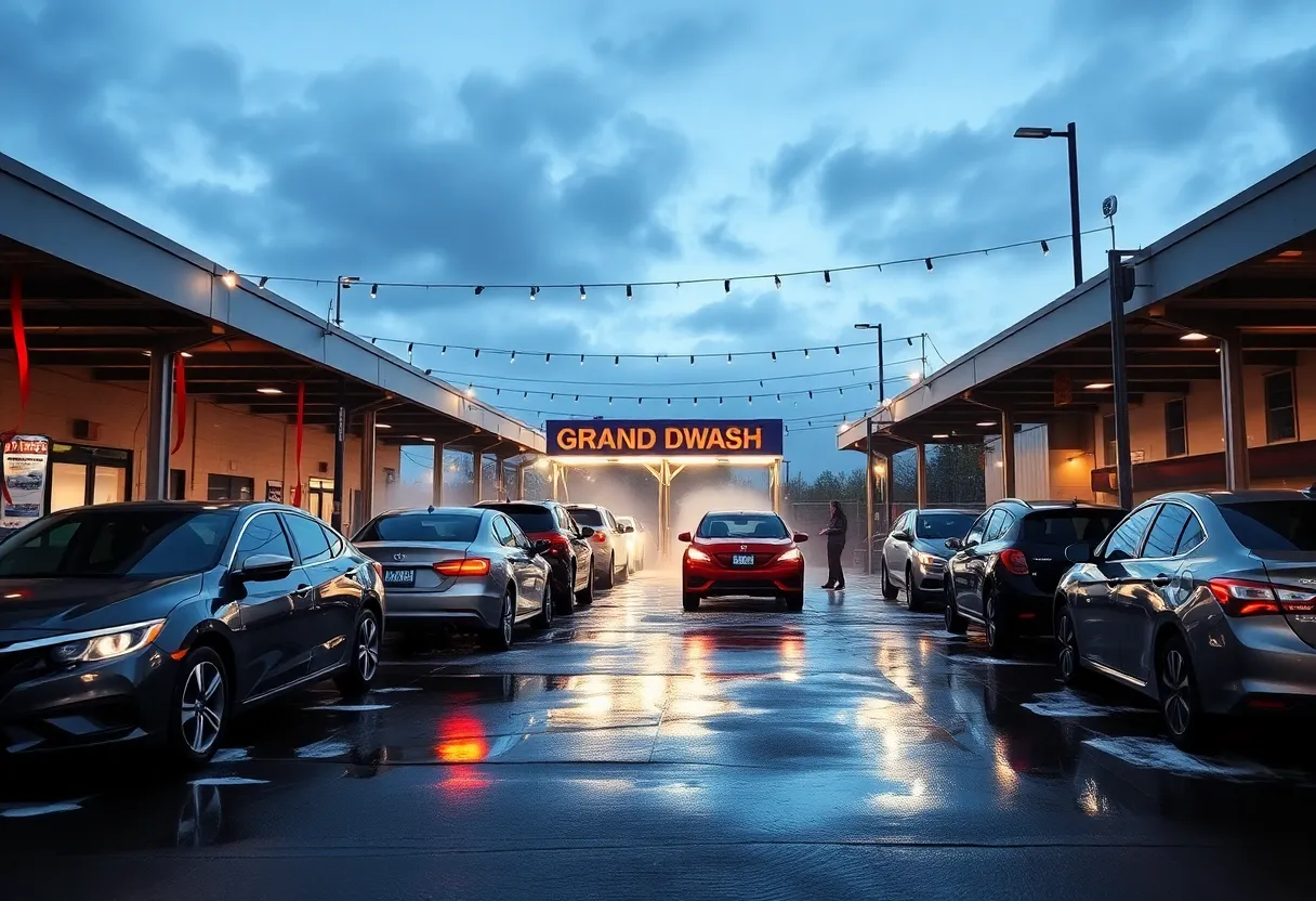 Grand opening celebration of NASCAR Car Wash in Rock Hill