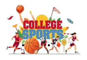 Dynamic collage of college sports at NC State University.