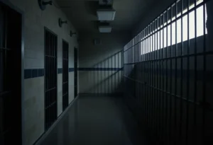 A dimly lit prison cell representing the harsh realities of death row.