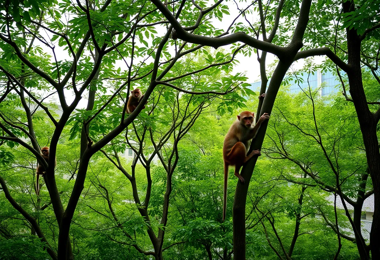 Rhesus Macaque Monkeys in South Carolina