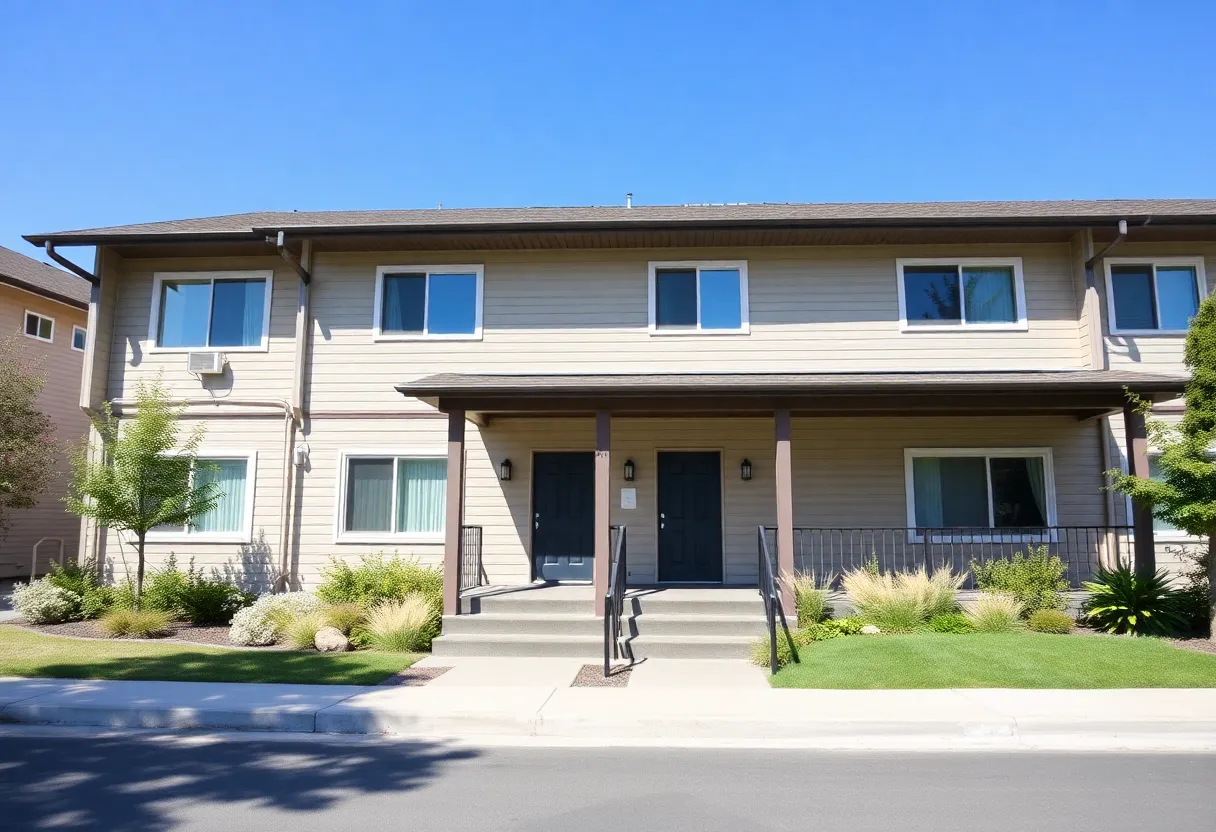 Modern duplex building in Rock Hill, South Carolina
