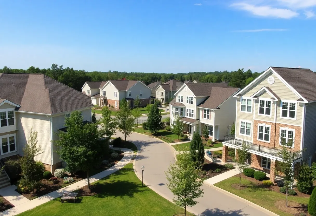 Suburban homes in Rock Hill, SC