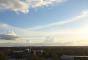 Weather forecast in Rock Hill SC with sunny skies and upcoming thunderstorms