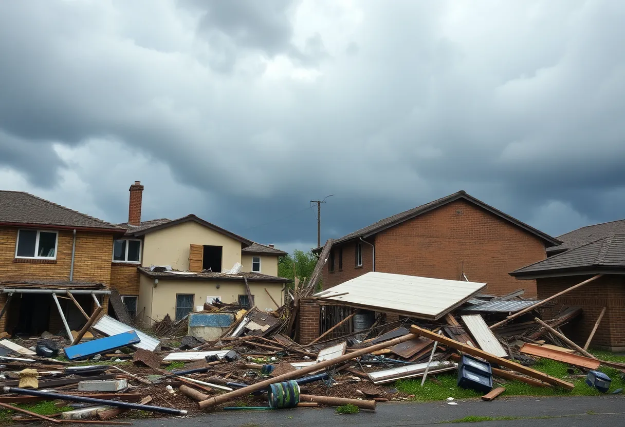 Buildings damaged by severe storm in Rock Hill, SC