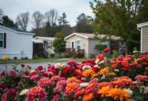 A scene of a Rock Hill neighborhood reflecting grief