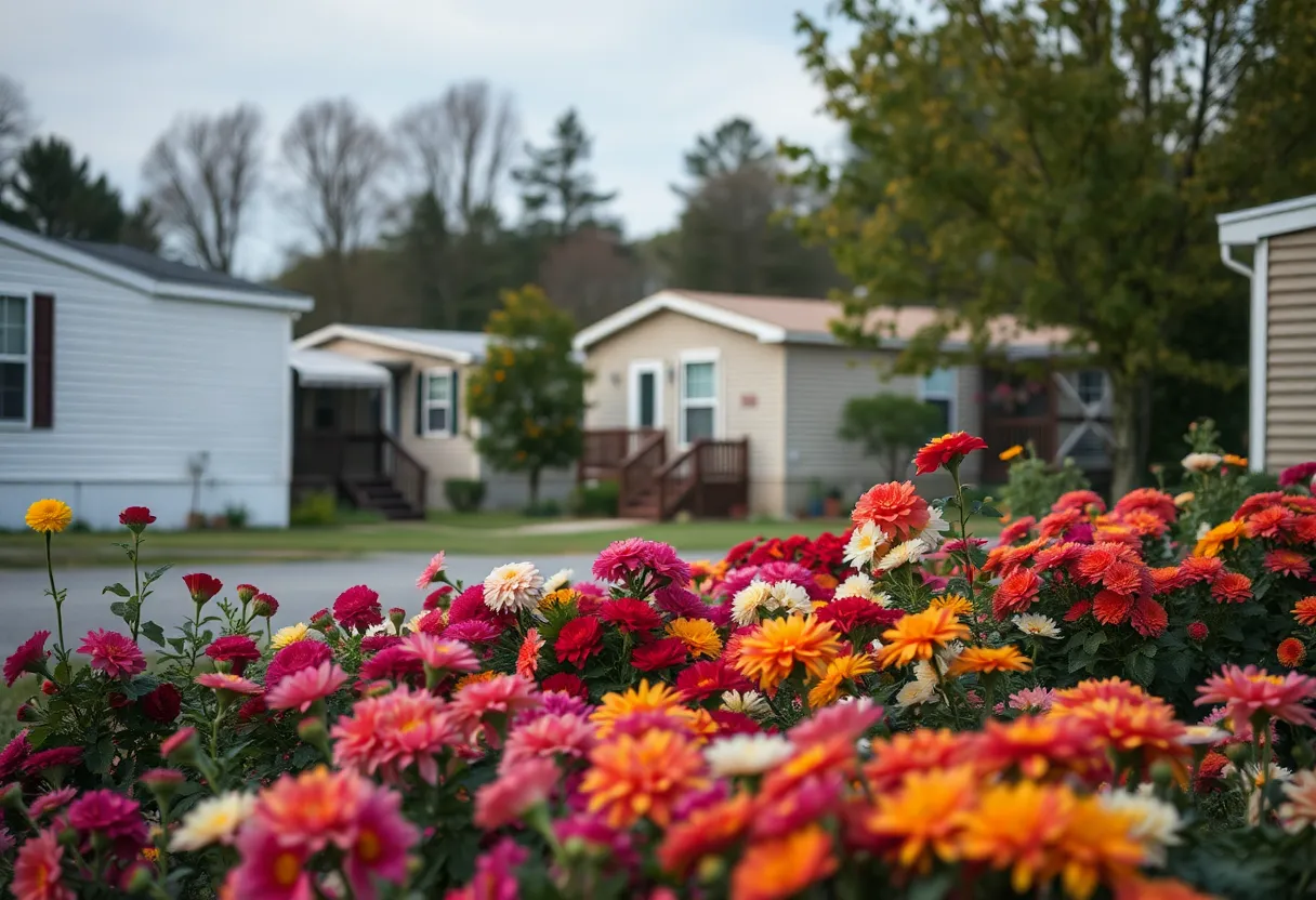 A scene of a Rock Hill neighborhood reflecting grief