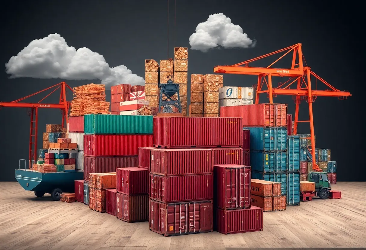 Visual representation of stacked tariffs impacting U.S. importers.