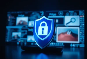 Illustration of online safety and privacy protection.