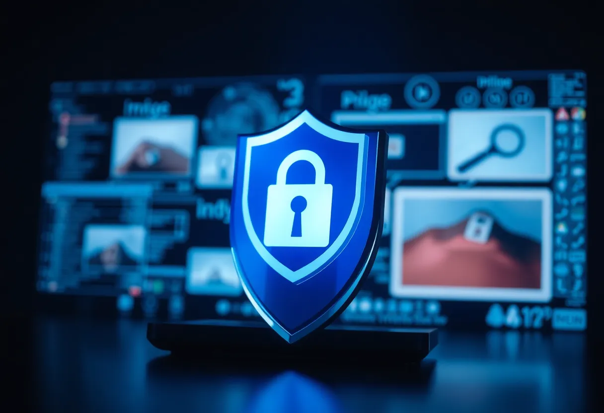 Illustration of online safety and privacy protection.