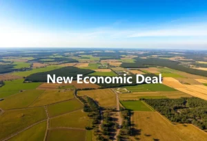 Aerial view of Ukraine's natural resources.