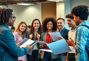 Students presenting their marketing strategies during the Innovation Challenge at Winthrop University.