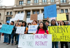 Activists gathered for human rights advocacy