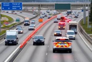 Police Response to Bomb Threat on I-85