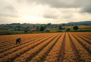 Farm workers in a field, reflecting the impact of ICE immigration raids