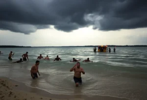 Lightning Strike at Lake Murray