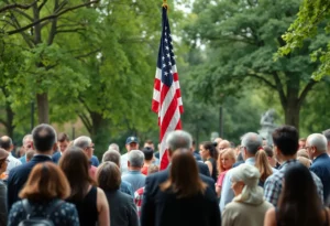 Ceremony honoring military veterans on Memorial Day