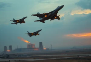 Illustration of military operations amid rising tensions between Israel and Iran