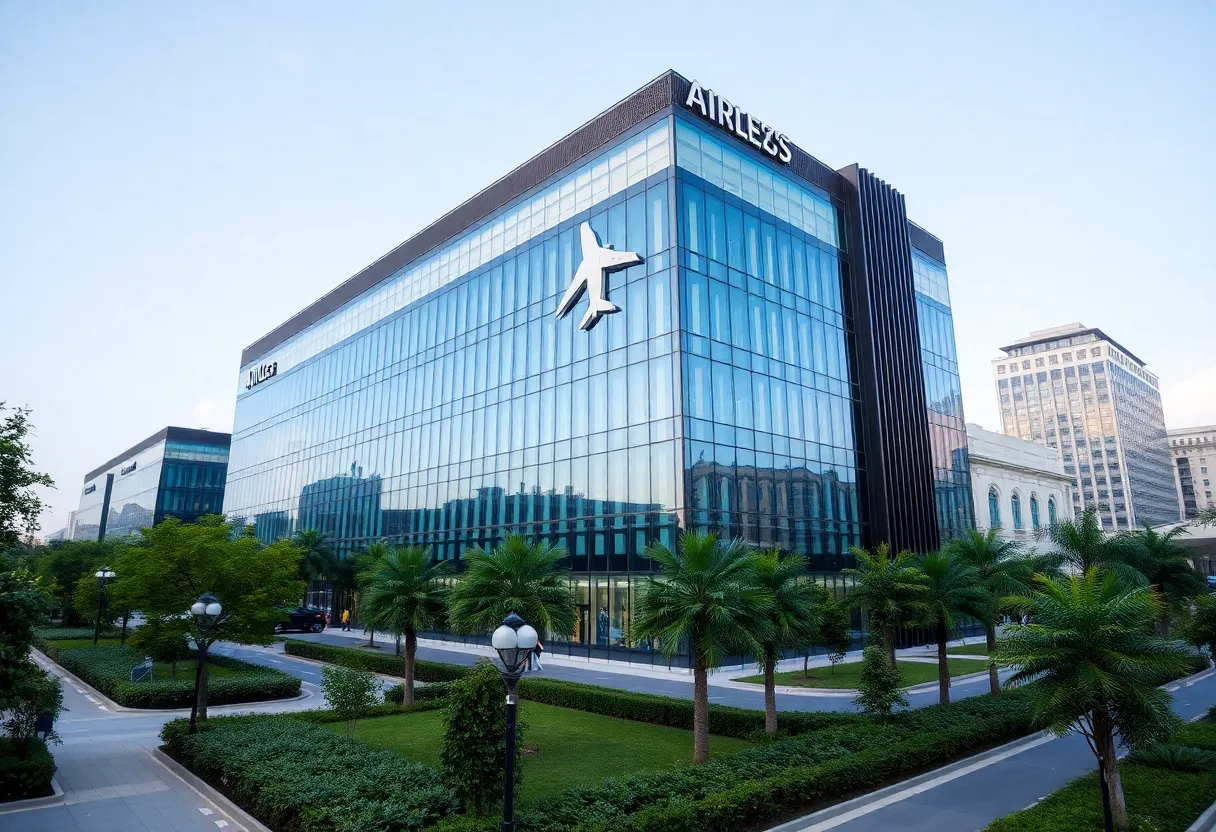 Exterior view of PSA Airlines' new corporate headquarters in Charlotte, NC.