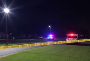 Crime scene in Rock Hill, South Carolina during a shooting investigation