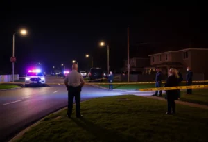 Police at the scene of a shooting investigation in Rock Hill, South Carolina.