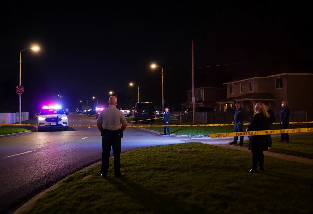 Police at the scene of a shooting investigation in Rock Hill, South Carolina.