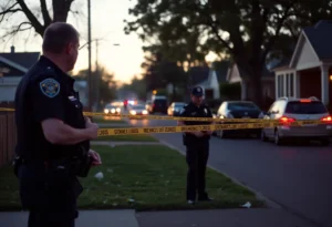Police at a shooting scene in Rock Hill