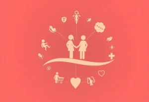 Abstract art representing trust in fertility services