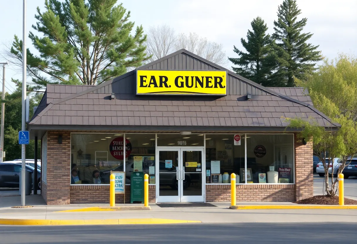 Exterior view of a Dollar General store