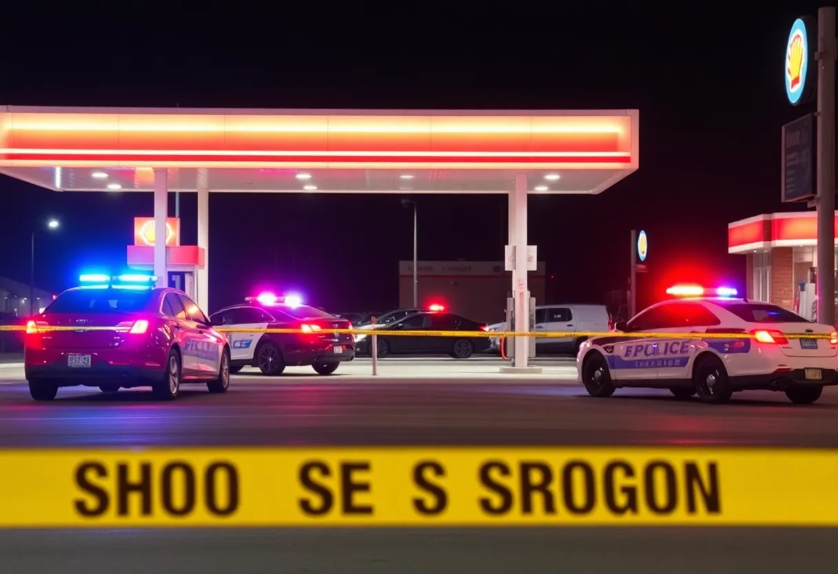 Gas Station Shooting Scene