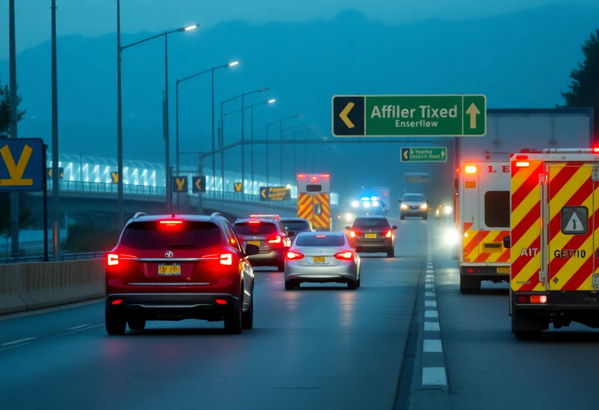 Accident Scene on Interstate 85