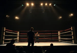 Dramatic representation of boxing and legal issues
