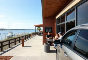 Drive-thru coffee shop at Knowledge Perk opening in Little River