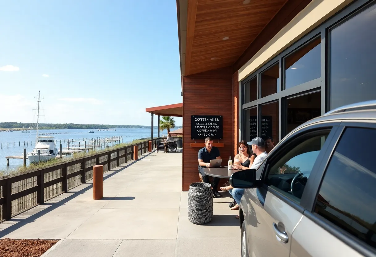 Drive-thru coffee shop at Knowledge Perk opening in Little River