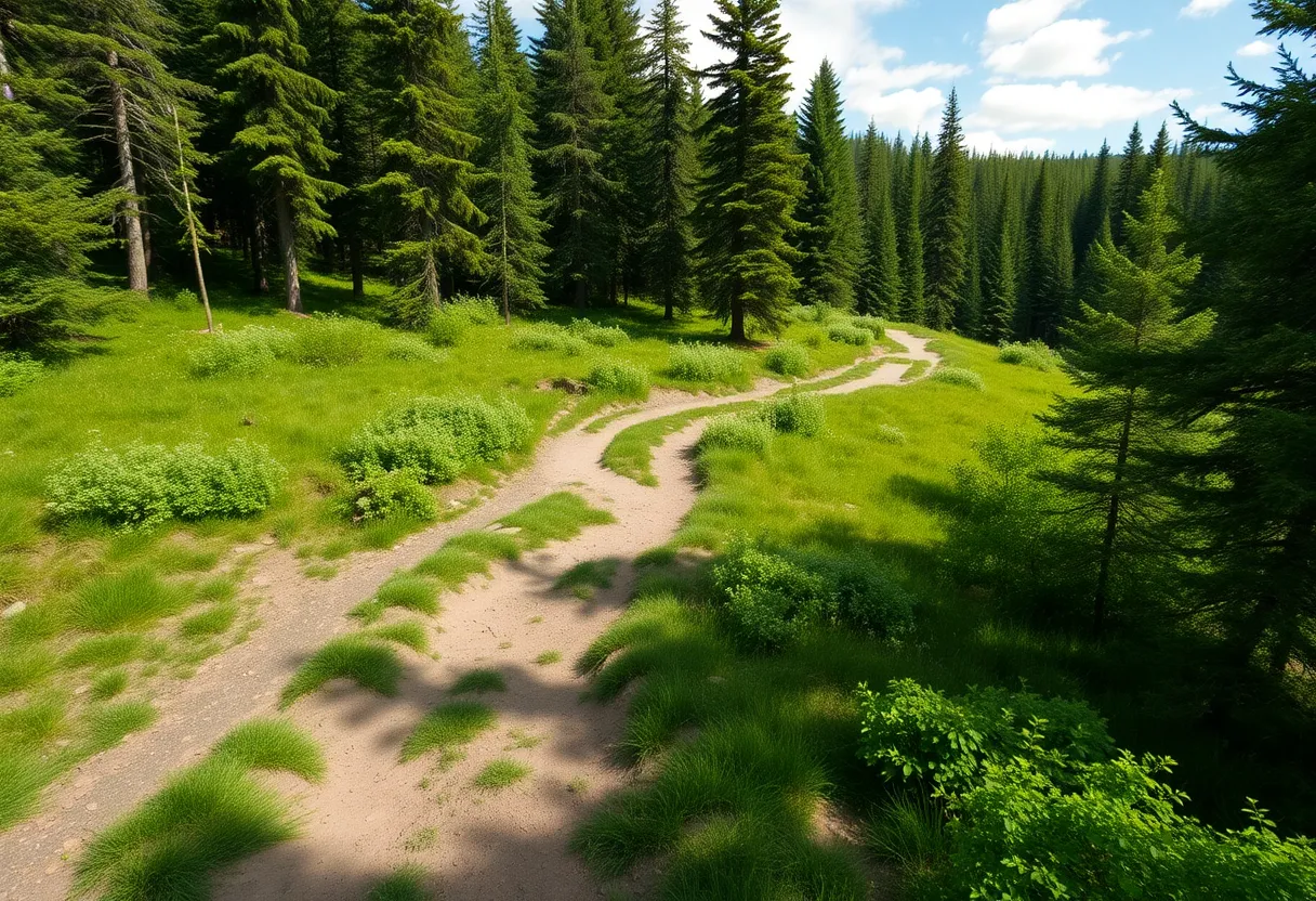 Scenic view of a national park featuring hiking trails