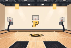 Purdue basketball team engaging in recruitment activities