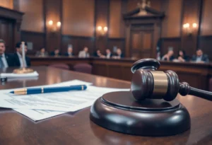 Courtroom during the Rock Hill murder trial