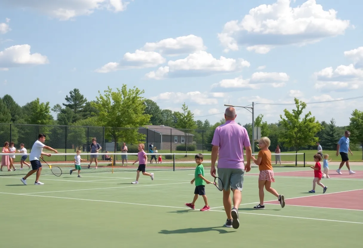 Families enjoying recreational activities in Rock Hill park
