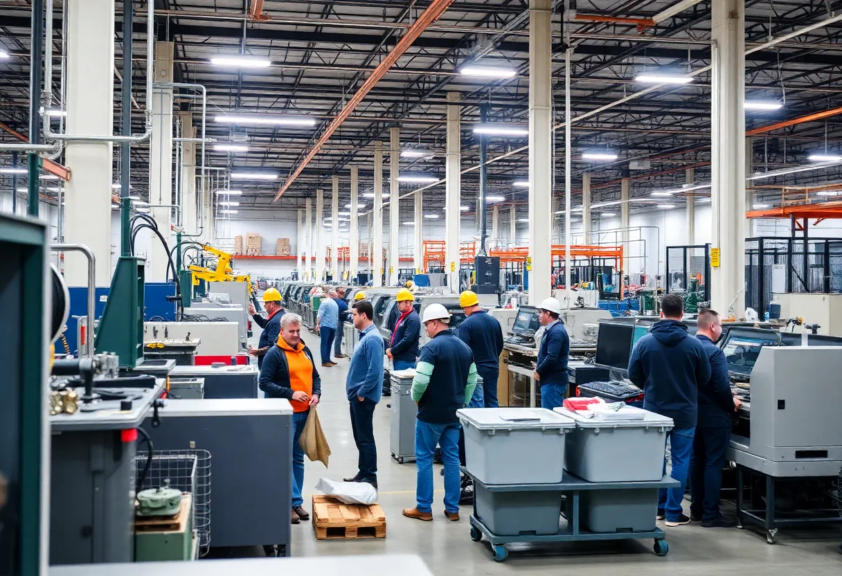 Schneeberger manufacturing facility showcasing production areas