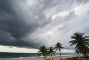 Dramatic thunderclouds over Myrtle Beach
