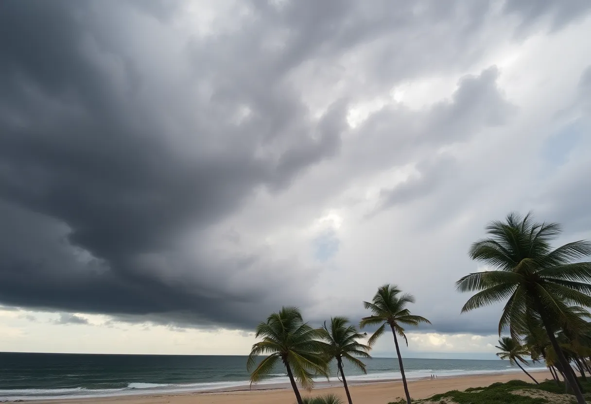 Dramatic thunderclouds over Myrtle Beach