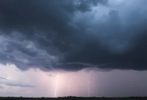 Dark storm clouds above a South Carolina landscape indicating severe weather