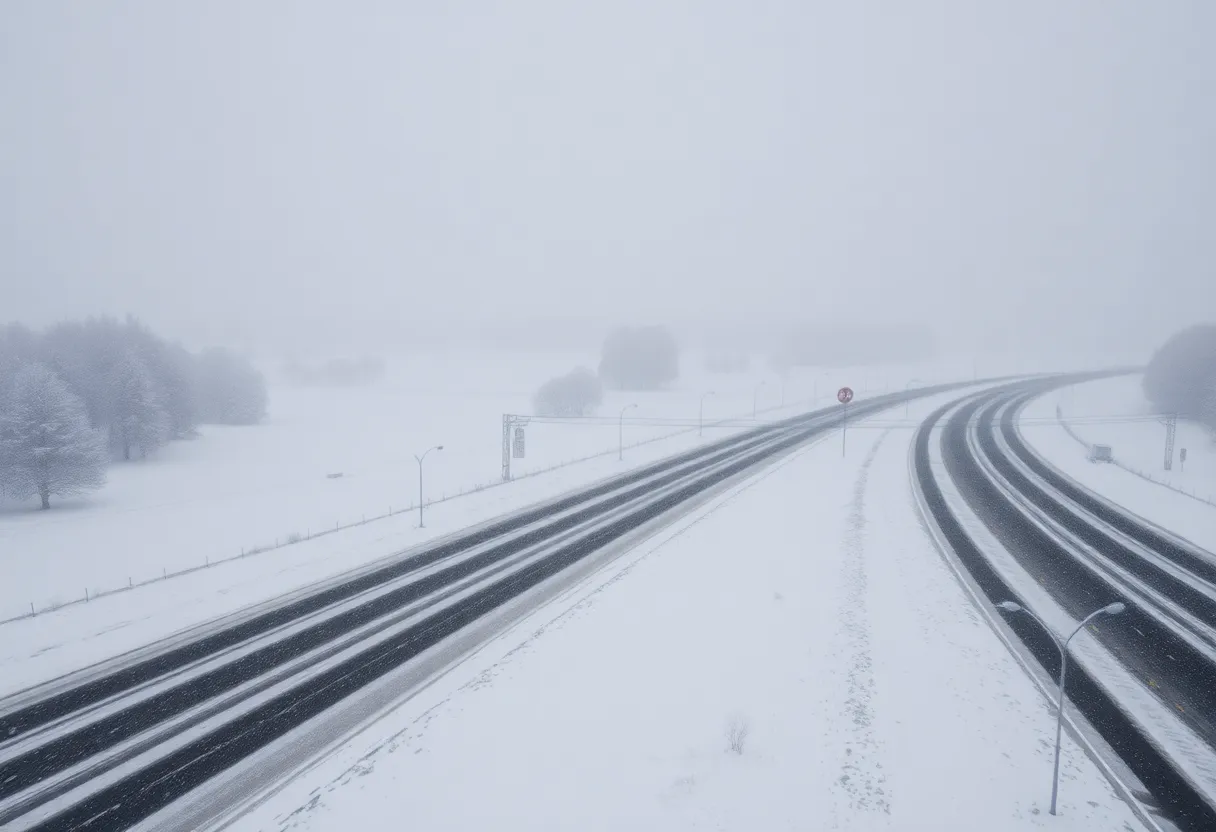 South Carolina Winter Storm Scene
