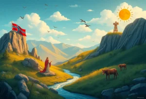 Symbolic representation of peace talks between Ukraine and Russia