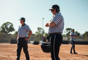 Umpire at Softball Game