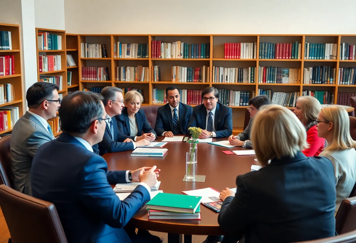 Board members at Winthrop University holding a meeting