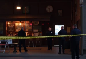 Police presence at Anaconda Bar shooting scene
