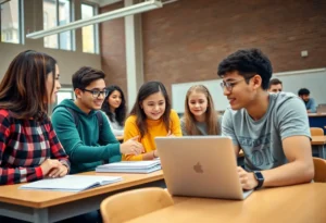 Students participating in dual enrollment classes